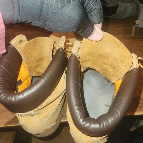 Timberland 10061 Men's Premium 6 Inch Waterproof Boots Wheat Nubuck Sz 15 Wide - Picture 6 of 7